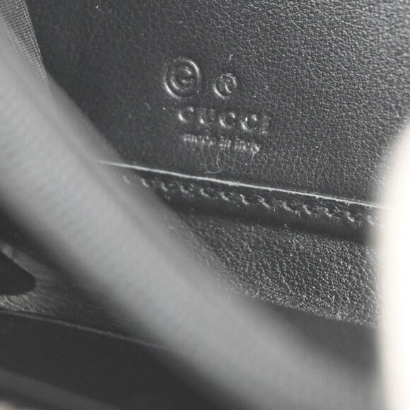 GUCCI Micro Guccissima GG Pattern Zip Around Long Wallet Leather Black - Picture 11 of 15